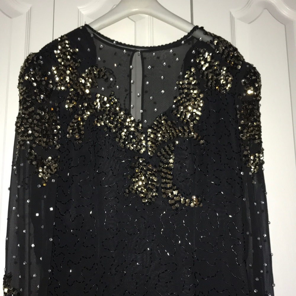 Vintage Black and Gold Gown